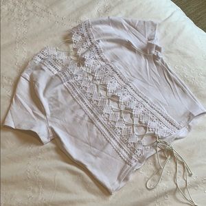 Urban Outfitters Lace Up Crop Top